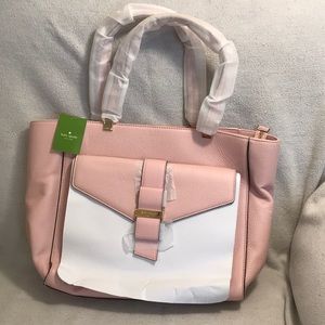 NEW KATE SPADE Pink/ Gold Janise Rosejade Bag